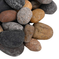 Produktbild för Polerad småsten 10 kg blandade färger 5-8 cm