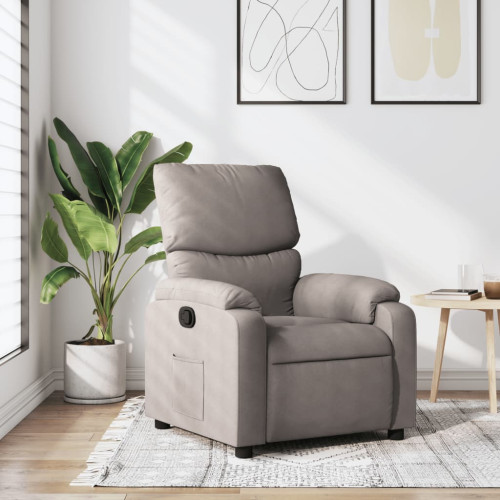 vidaXL Reclinerfåtölj taupe tyg