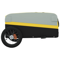 Produktbild för Cykelvagn svart och gul 30 kg järn