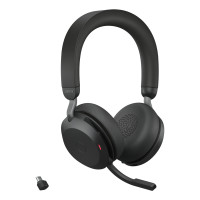 Produktbild för Jabra Evolve2 75 Headset Kabel & Trådlös Huvudband Kontor/callcenter USB Type-C Bluetooth Svart