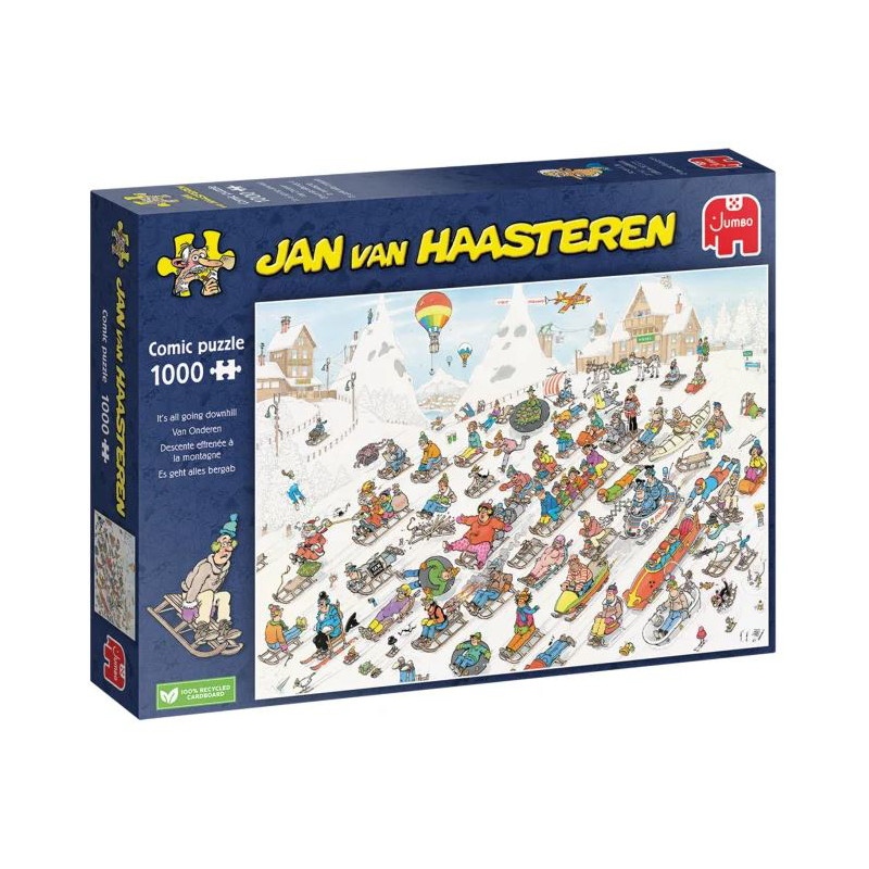 Produktbild för Jan van Haasteren - It's all going downhill 1000bitar