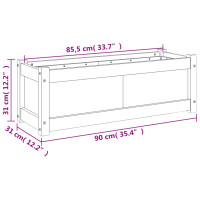 Produktbild för Odlingslåda 90x31x31 cm massiv furu