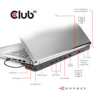 Produktbild för CLUB3D CSV-1564W65 dockningsstationer för bärbara datorer Dockning USB 3.2 Gen 1 (3.1 Gen 1) Type-C Svart