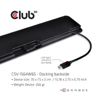 Produktbild för CLUB3D CSV-1564W65 dockningsstationer för bärbara datorer Dockning USB 3.2 Gen 1 (3.1 Gen 1) Type-C Svart