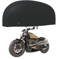 Produktbild för Motorcykelskydd svart 230x95x125 cm 210D oxford