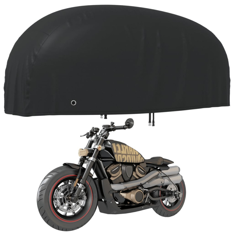 Produktbild för Motorcykelskydd svart 265x105x125 cm 210D oxford