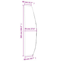 Produktbild för Parasollöverdrag svart 265x50/70/40 cm 420D oxford