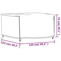 Produktbild för Överdrag till trädgårdsmöbler svart 125x125x74 cm 420D oxford