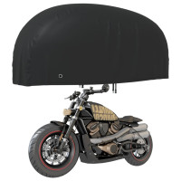 Produktbild för Motorcykelskydd svart 220x95x110 cm 210D oxford