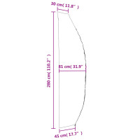 Produktbild för Parasollöverdrag svart 280x30/81/45 cm 420D oxford