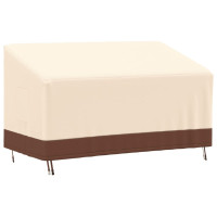 Produktbild för Bänkskydd 3-sits beige 159x84x56/81 cm 600D oxford