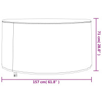Produktbild för Överdrag till trädgårdsmöbler svart Ø157x71 cm 420D oxford