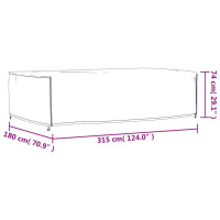 Produktbild för Överdrag till trädgårdsmöbler svart 315x180x74 cm 420D oxford