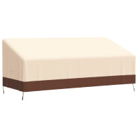 Produktbild för Bänkskydd 3-sits beige 204x86x48/73 cm 600D oxford