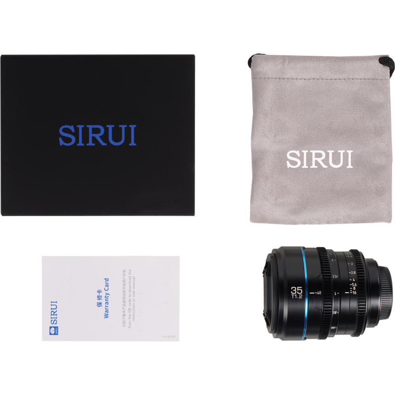 Produktbild för Sirui Cine Lens Nightwalker S35 35mm T1.2 X-Mount Metal Grey