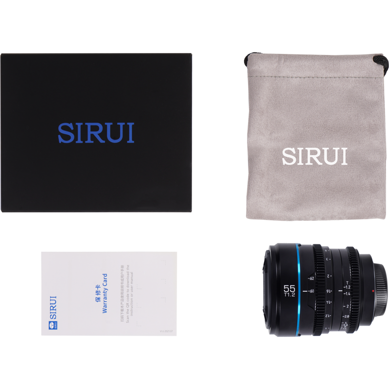 Produktbild för Sirui Cine Lens Nightwalker S35 55mm T1.2 E-Mount Metal Grey