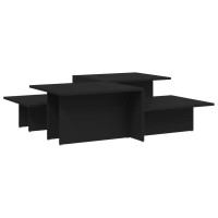 Produktbild för Coffee Tables 2 pcs Svart Konstruerat Trä