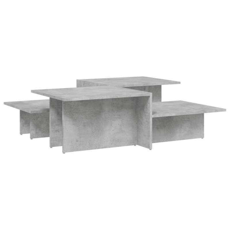 Produktbild för Soffbord 2 delar betonggrå konstruerat trä