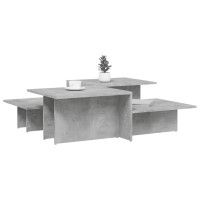 Miniatyr av produktbild för Soffbord 2 delar betonggrå konstruerat trä