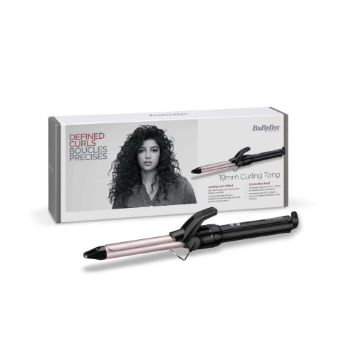 BaByliss BaByliss Pro 180 19mm Locktång Varm Svart, Rosa 1,8 m