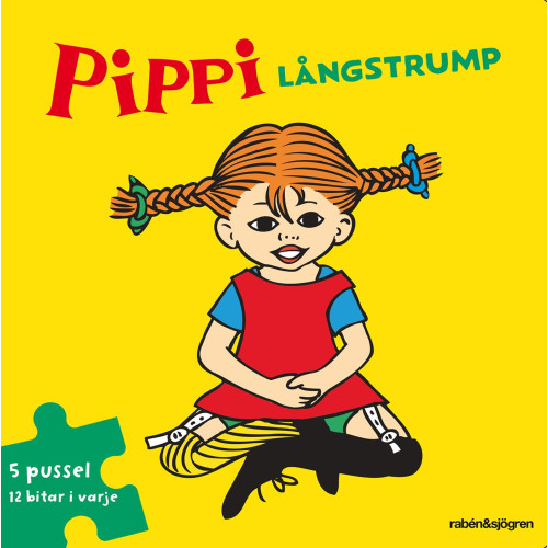 Astrid Lindgren Pippi Långstrump Pusselbok : 5 pussel med 12 bitar i varje