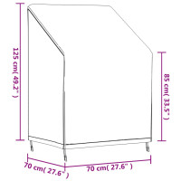 Produktbild för Överdrag till trädgårdsfåtölj svart 70x70x85/125 cm 420D oxford