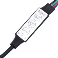 Produktbild för Sängbord med LED-belysning vit 40x39x48,5 cm
