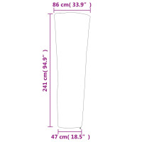 Produktbild för Överdrag till terrassvärmare svart 86x47x241 cm 420D Oxford