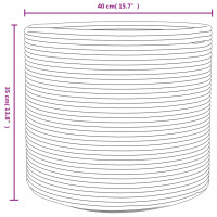 Produktbild för Förvaringskorg brun och vit Ø40x35 cm bomull