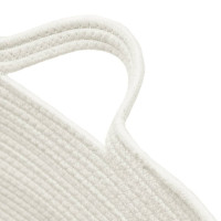 Produktbild för Tvättkorg beige och vit Ø60x36 cm bomull