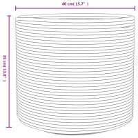 Produktbild för Förvaringskorg grå och vit Ø40x35 cm bomull