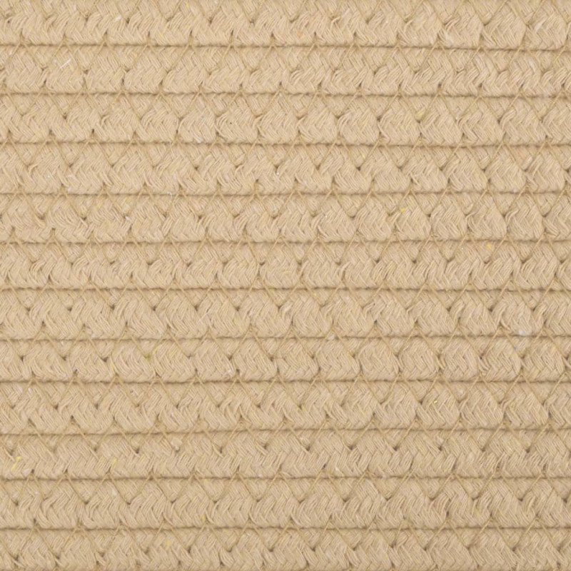 Produktbild för Förvaringskorg beige och vit Ø51x33 cm bomull