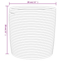 Produktbild för Förvaringskorgar 2 st grå och vit Ø28x28 cm bomull