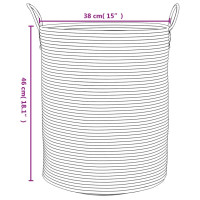 Produktbild för Förvaringskorg brun och vit Ø38x46 cm bomull