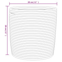 Produktbild för Förvaringskorgar 2 st beige och vit Ø28x28 cm bomull