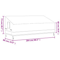 Produktbild för Bänkskydd 3-sits 2 st 204x86x48/73 cm 600D oxfordtyg