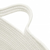 Produktbild för Tvättkorg brun och vit Ø60x36 cm bomull