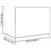 Produktbild för Överdrag till hammock 2 st 220x150x150 cm 420D oxford