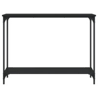 Produktbild för Avlastningsbord svart 101x30,5x75 cm konstruerat trä