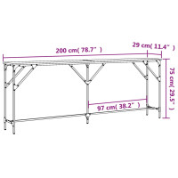 Produktbild för Avlastningsbord sonoma ek 200x29x75 cm konstruerat trä