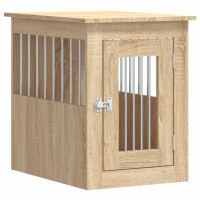 Produktbild för Hundbur/sidobord sonoma-ek 45x62x59 cm konstruerat trä