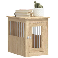 Produktbild för Hundbur/sidobord sonoma-ek 45x62x59 cm konstruerat trä