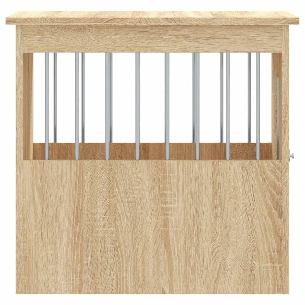 Produktbild för Hundbur/sidobord sonoma-ek 45x62x59 cm konstruerat trä