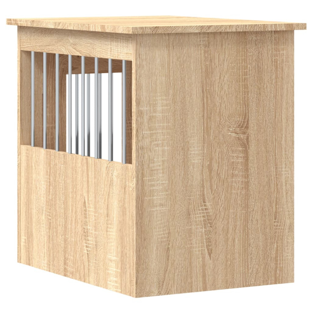 Produktbild för Hundbur/sidobord sonoma-ek 45x62x59 cm konstruerat trä