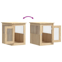 Produktbild för Hundbur/sidobord sonoma-ek 45x62x59 cm konstruerat trä