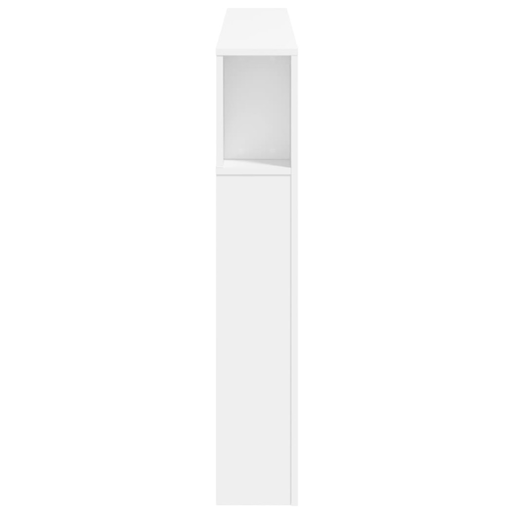 Produktbild för Sänggavel LED vit 160x18,5x103,5 cm konstruerat trä