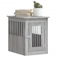 Produktbild för Hundbur/sidobord grå sonoma 45x62x59 cm konstruerat trä