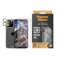 Produktbild för PanzerGlass B1175+2812 skärm- och baksidesskydd till mobiltelefon Genomskinligt skärmskydd Apple 1 styck