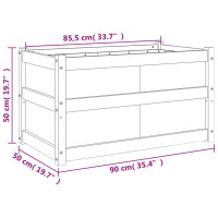 Produktbild för Odlingslåda 90x50x50 cm massivt douglasträ