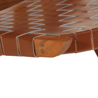 Miniatyr av produktbild för Avkopplingsstol hopfällbar brun äkta läder